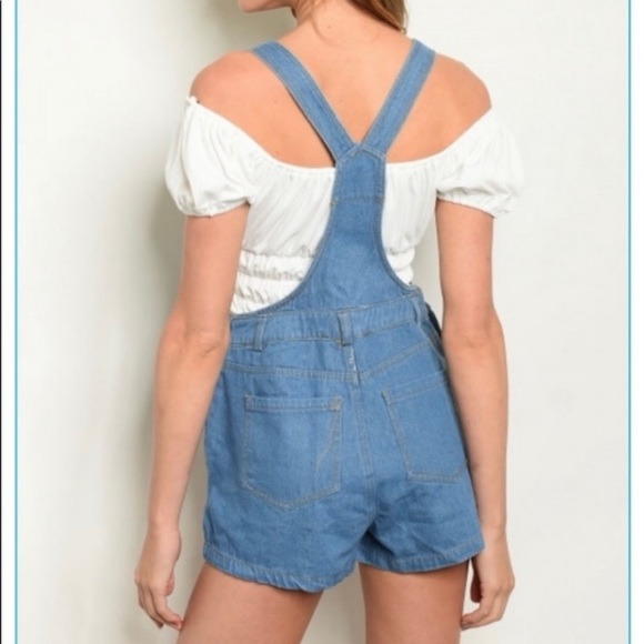 Clad & Cloth Chambray Denim Overalls - Picture 2 of 4